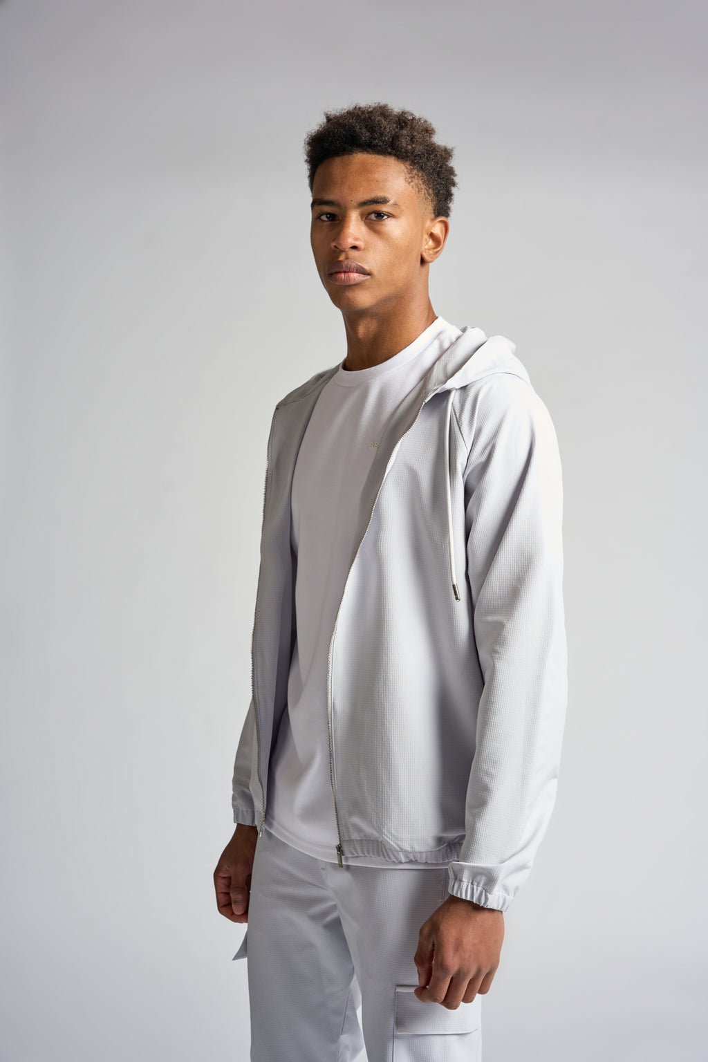 Woven Hooded Track Jacket - Microchip