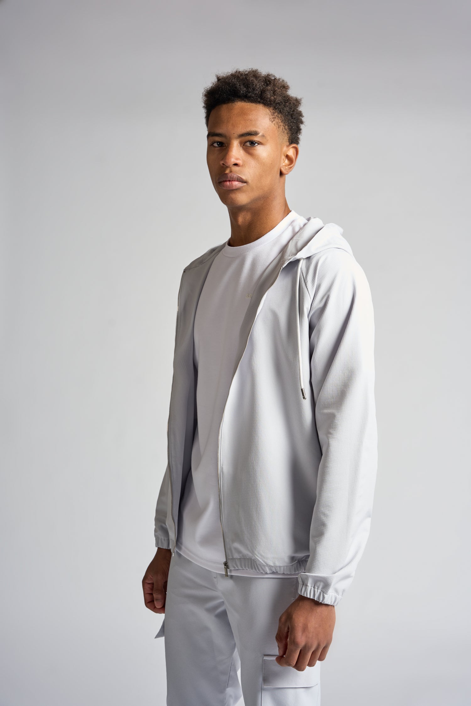 Woven Hooded Track Jacket - Microchip