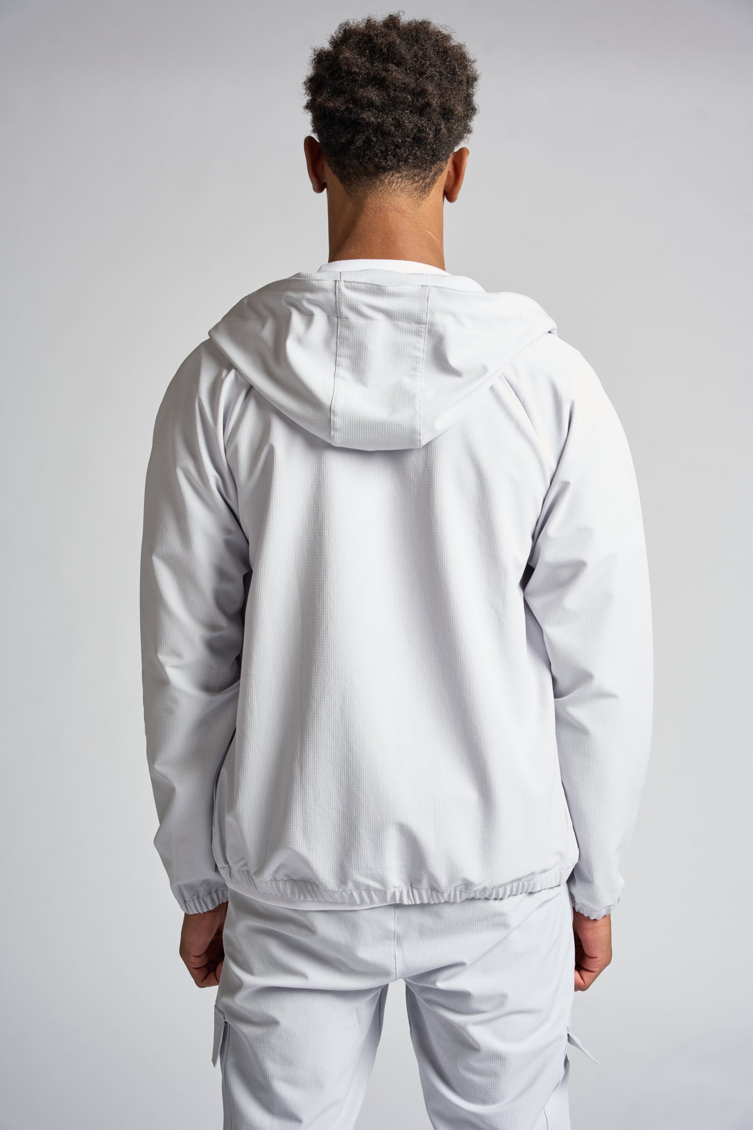 Woven Hooded Track Jacket - Microchip