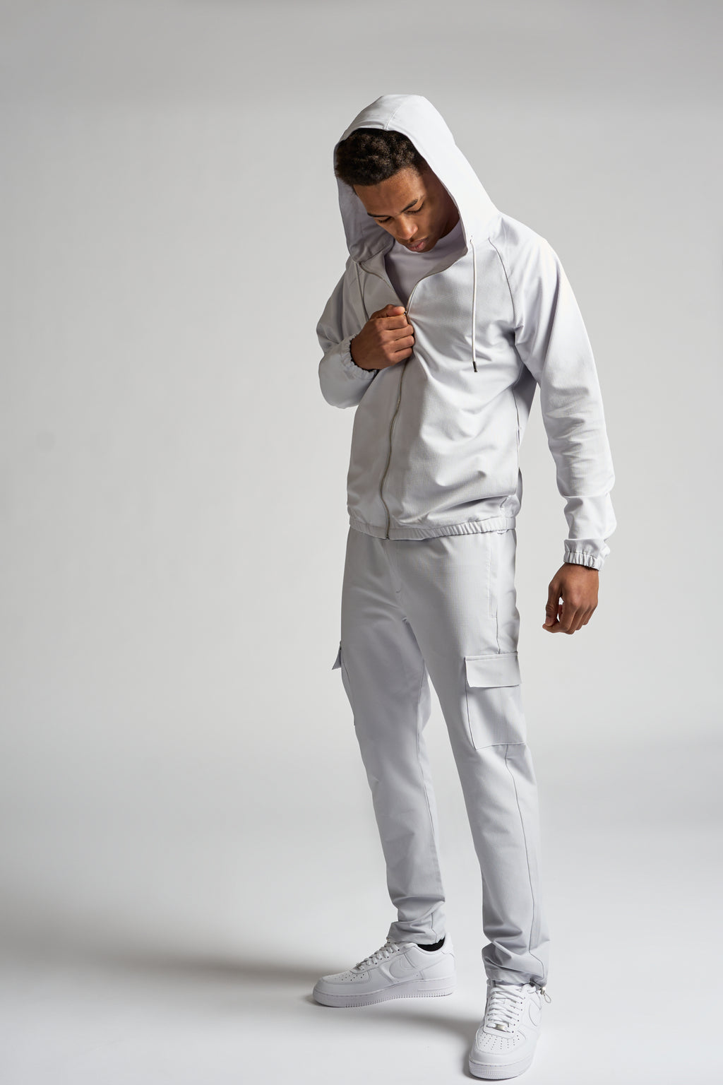 Woven Hooded Track Jacket - Microchip