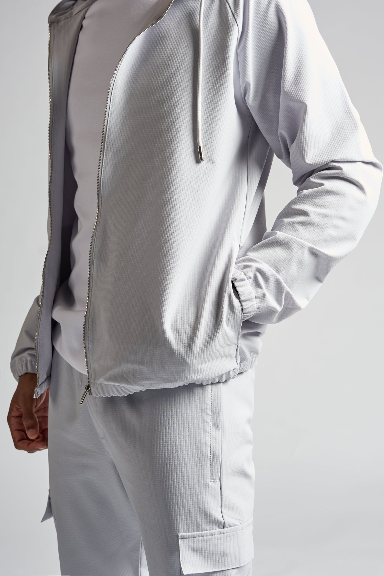 Woven Hooded Track Jacket - Microchip