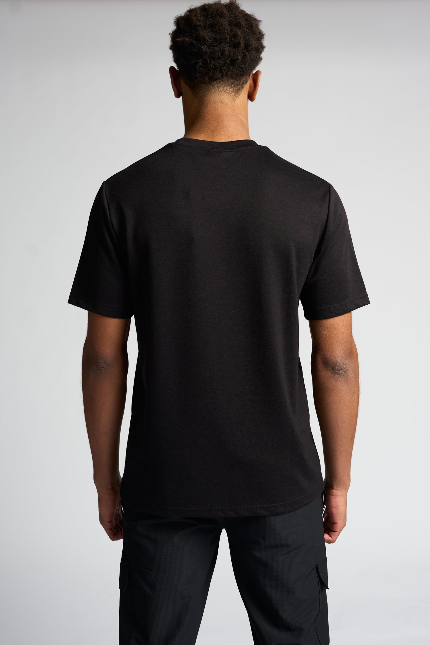 Interlock Tipped T-Shirt - Black