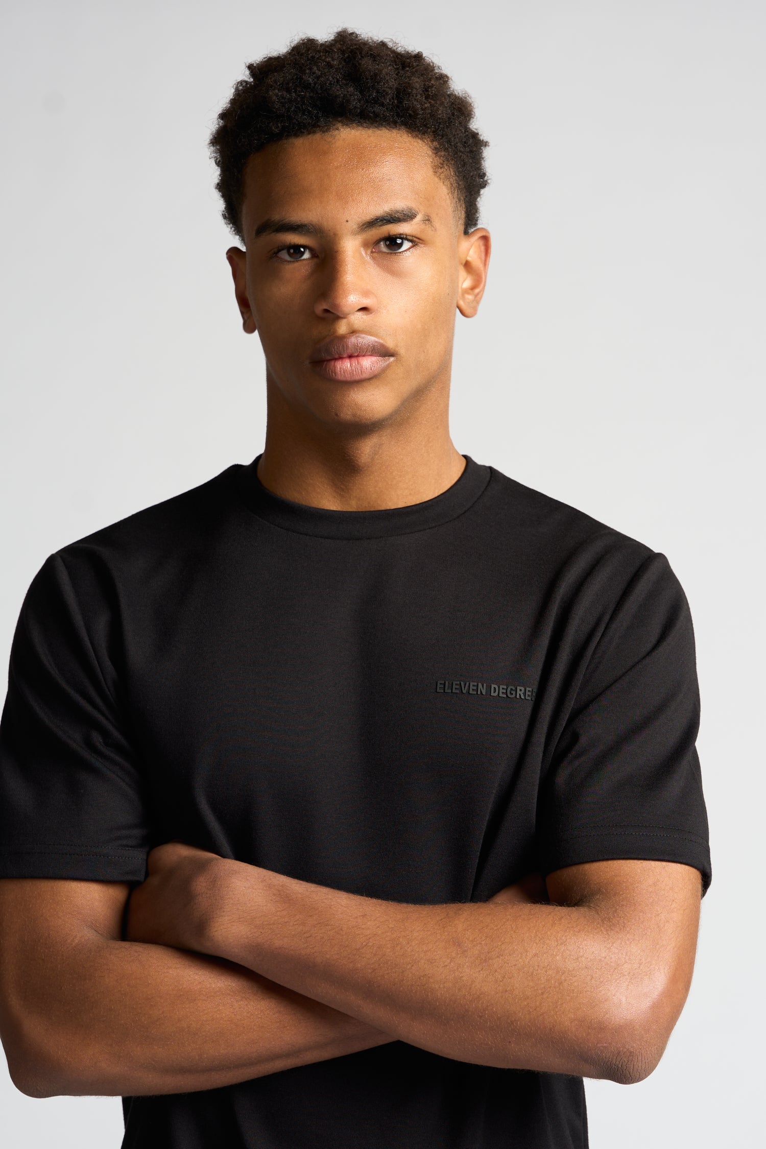 Interlock Tipped T-Shirt - Black
