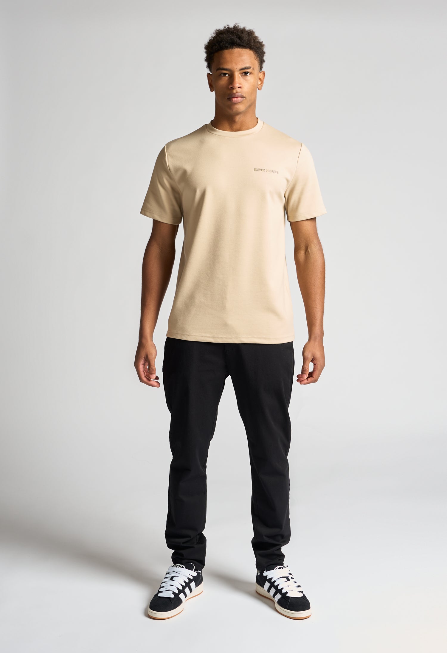 Interlock Tipped T-Shirt - Cool Sand