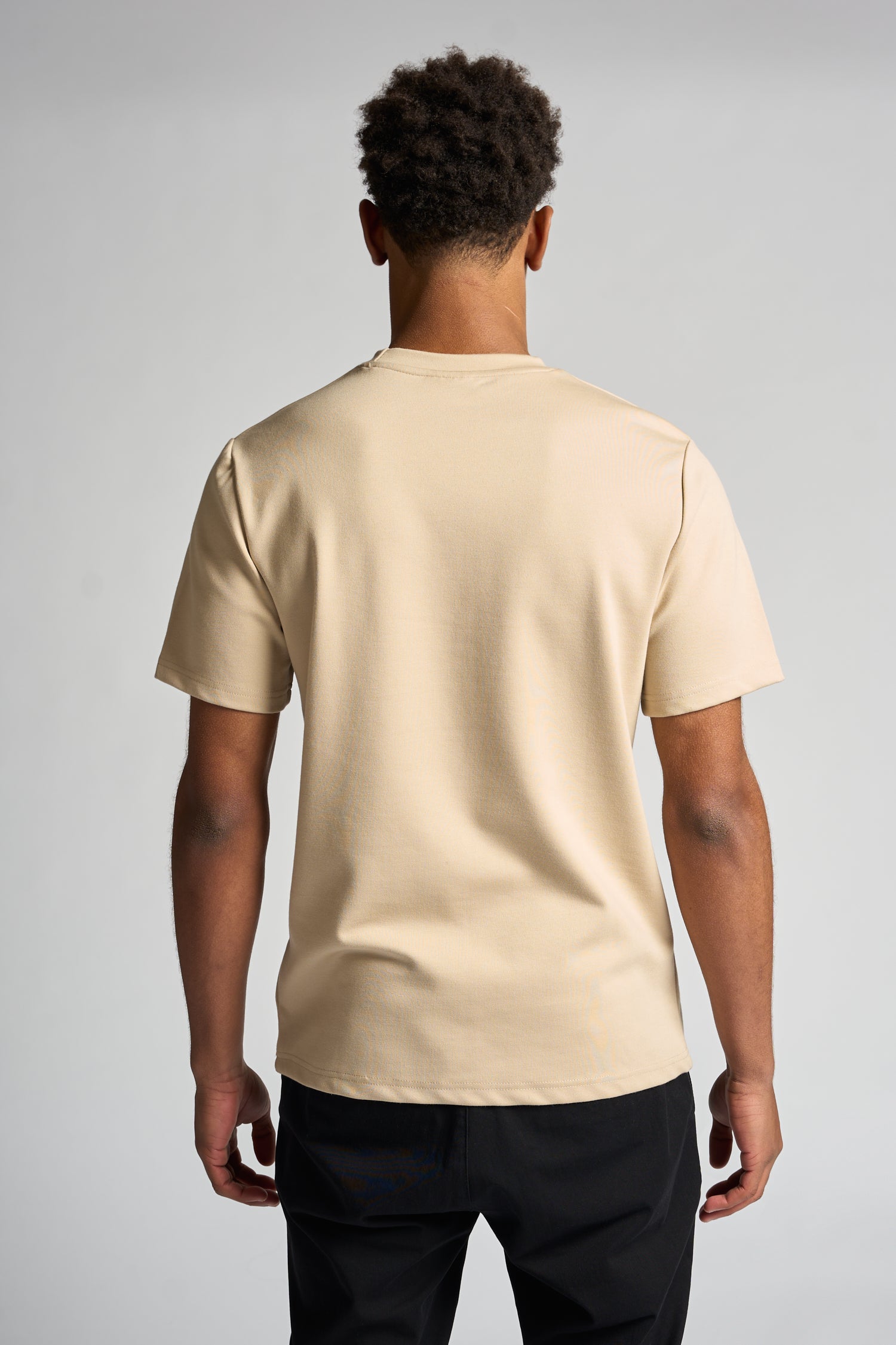 Interlock Tipped T-Shirt - Cool Sand