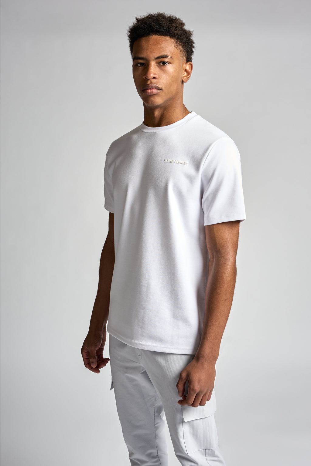 Interlock Tipped T-Shirt - White