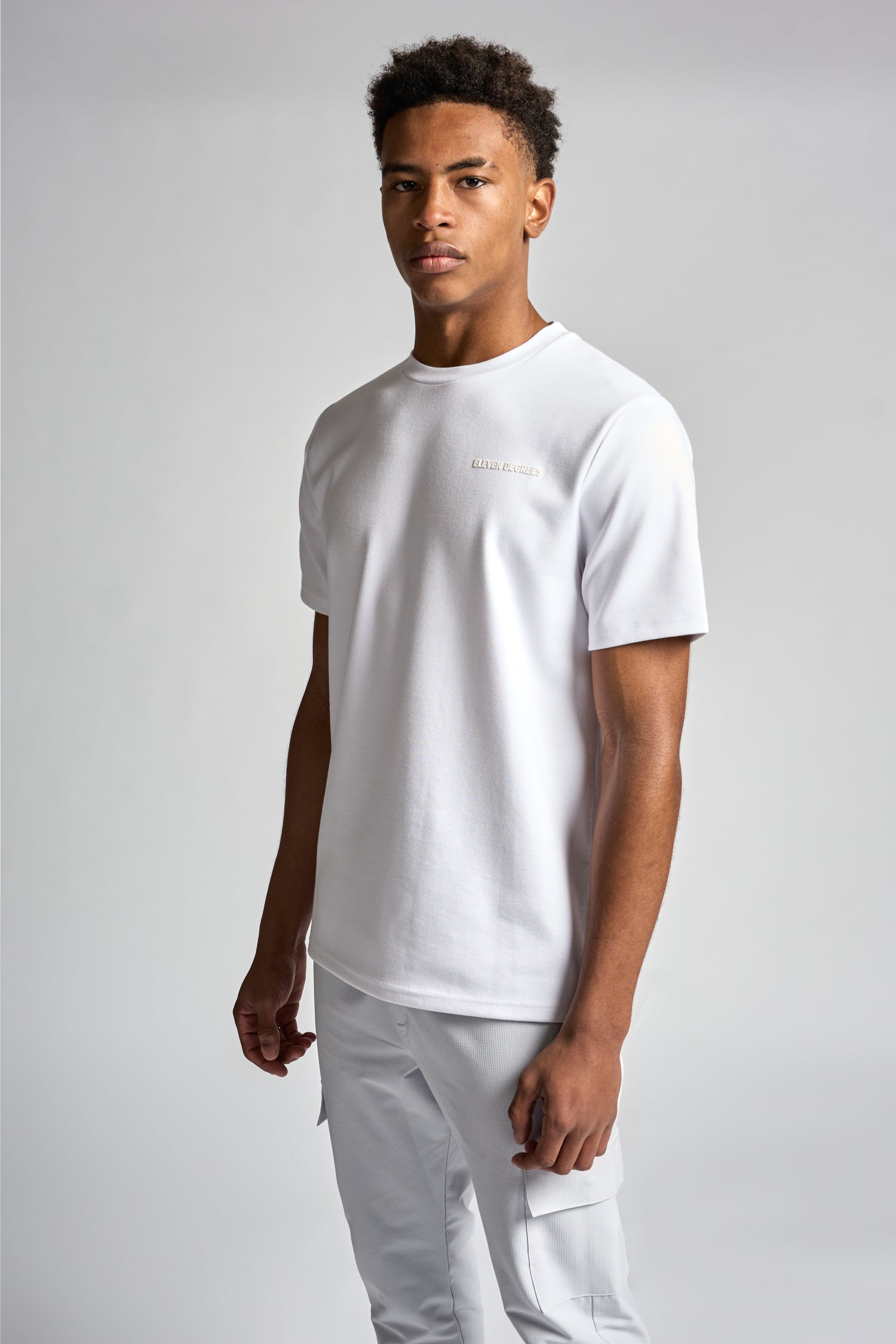 Interlock Tipped T-Shirt - White