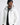 White hooded puffer jacket with 11° logo on chest and ribbed hood edge