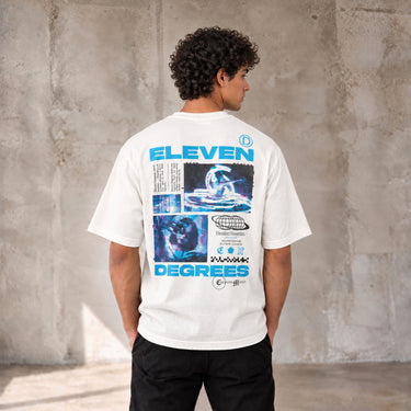 Relaxed Fit Rave Poster T-Shirt - White