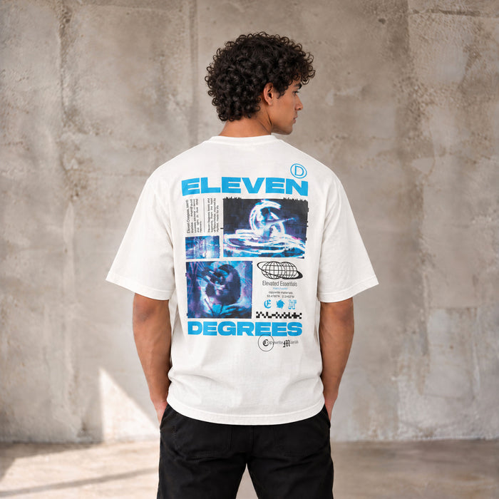Relaxed Fit Rave Poster T-Shirt - White