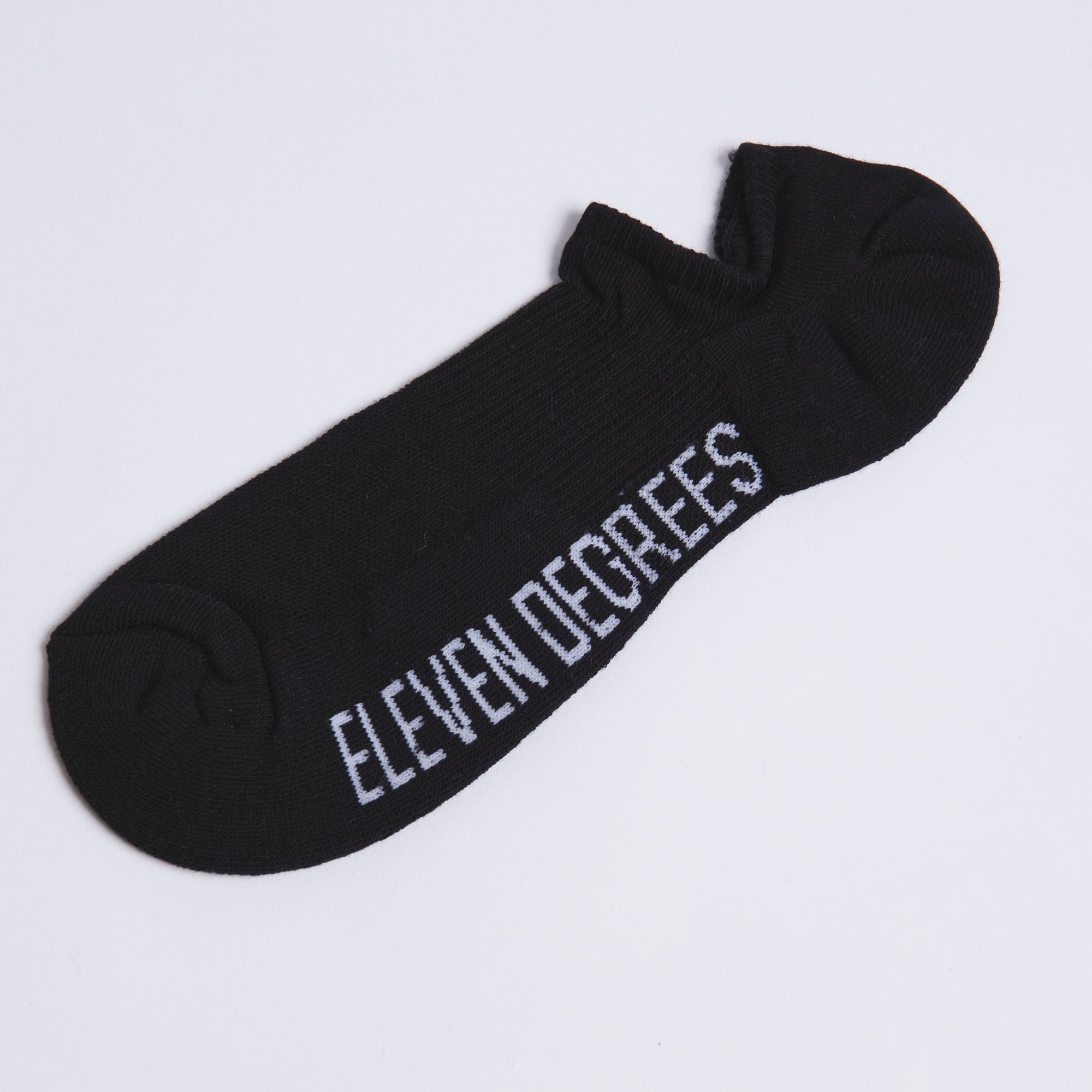 3 Pack Text Graphic Trainer Liner Socks - Black / Black / Black