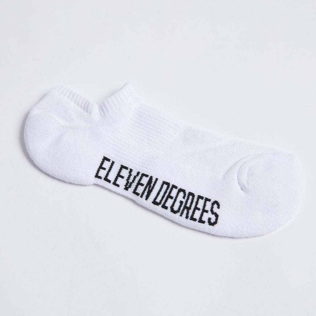 3 Pack Text Graphic Trainer Liner Socks - White / White / White