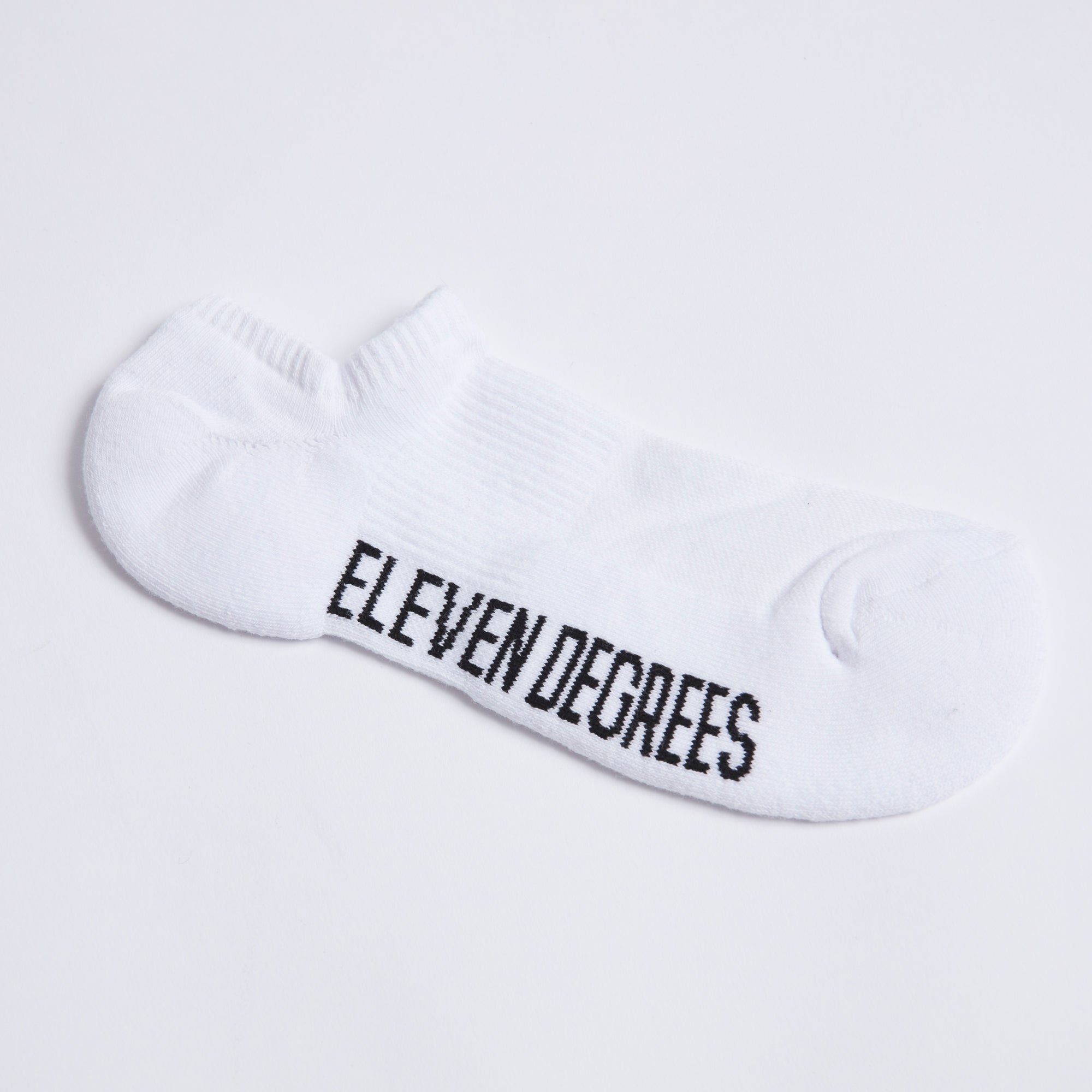 3 Pack Text Graphic Trainer Liner Socks - White / White / White