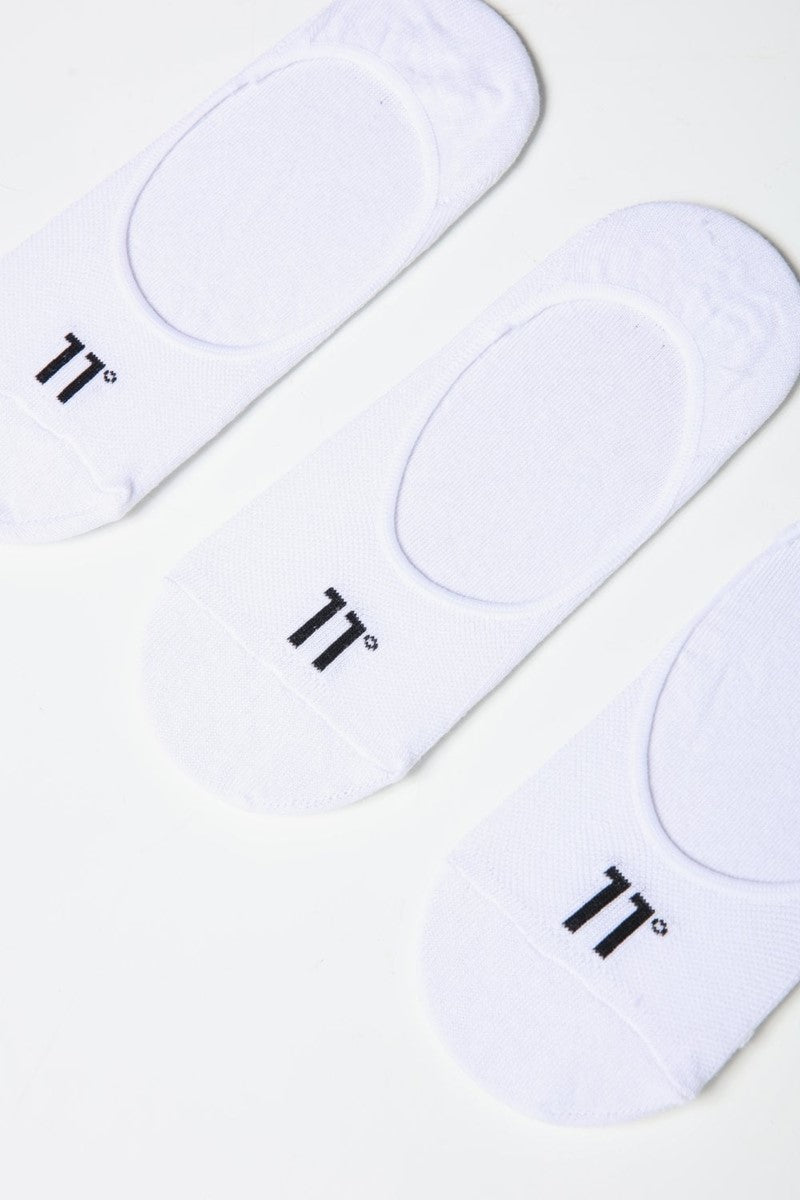 Core Invisible Sock 3 Pack - White