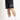 Black sweat shorts with Eleven Degrees logo on leg and printed side label