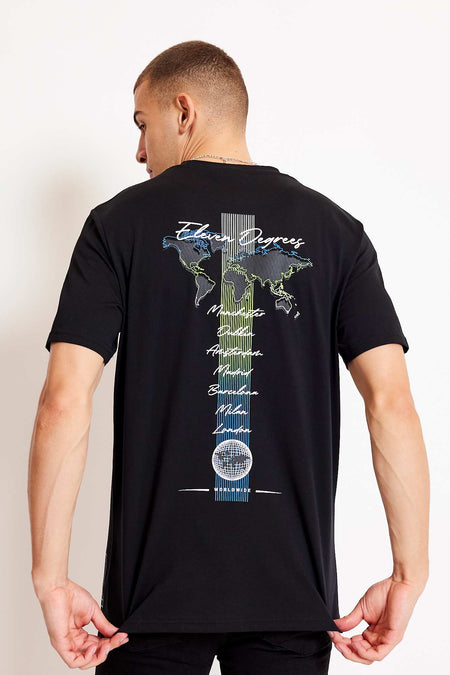 City Map Graphic T-Shirt - Black