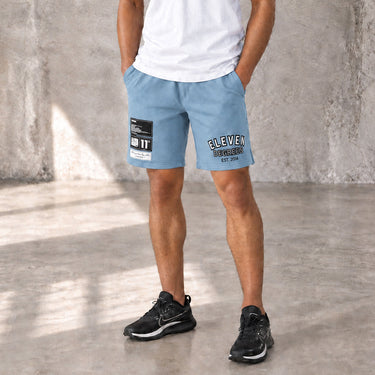 Varsity Graphic Sweat Shorts - Shadow Blue