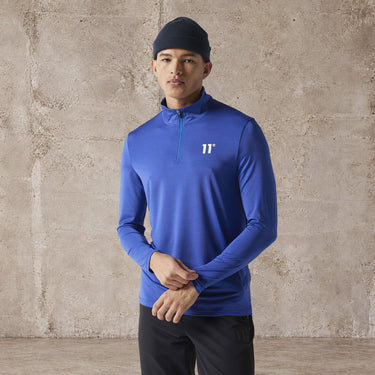Space Dye Long Sleeve Quarter Zip - Cobalt