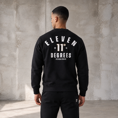 Collegiate Graphic Crew Sweatshirt - Black