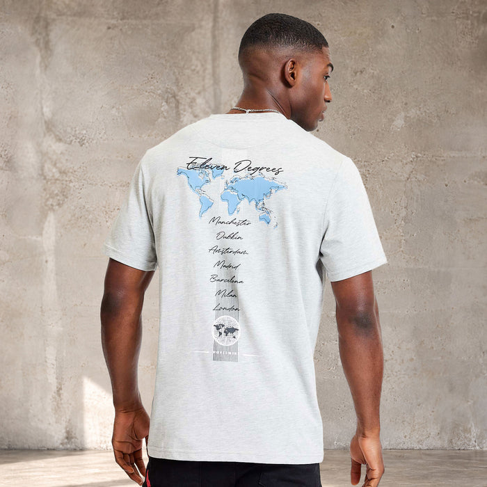City Map Graphic T-Shirt - Grey Marl