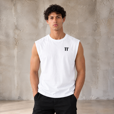 Core Cut Off T-Shirt - White