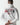 White hoodie with large back graphic text and red paint splatter design