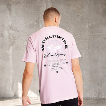 Worldwide Graphic T-Shirt - Light Pink
