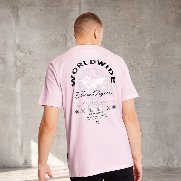 Worldwide Graphic T-Shirt - Light Pink