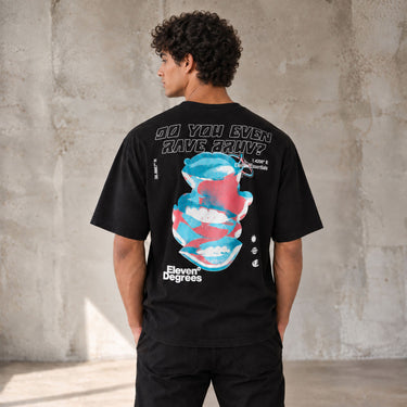 Relaxed Fit Lips Graphic T-Shirt - Black
