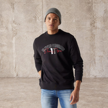 Streetwear Crew Sweatshirt - Black