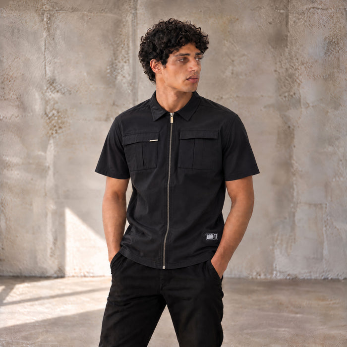 Utility Short Sleeve Shirt - Black