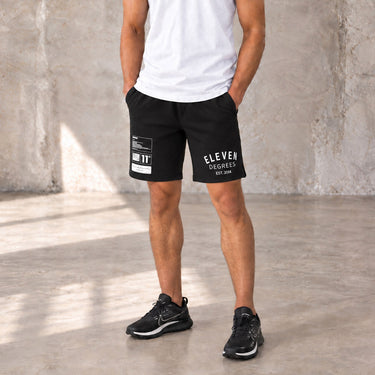 Varsity Graphic Sweat Shorts - Black